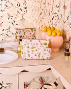 KIP & CO - QUILTED COTTON TOILETRY PURSE - SWEET DAISY