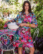 KIP & CO X ROMANCE WAS BORN - APRON - FLOWER POWER PINK