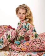KIP & CO - ADULT ORGANIC COTTON SHORT SLEEVE SHIRT & SHORT PYJAMA SET - BELLE FLORAL