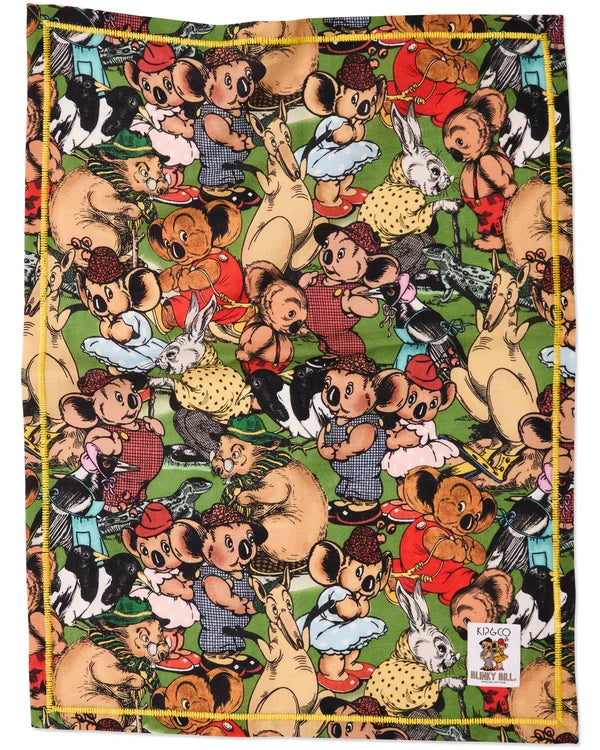 KIP & CO X BLINKY BILL - TEA TOWEL - BLINKY BILL AND FRIENDS