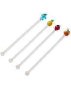 KIP & CO - SWIZZLE STICKS 4P SET - TUTTI FRUTTI