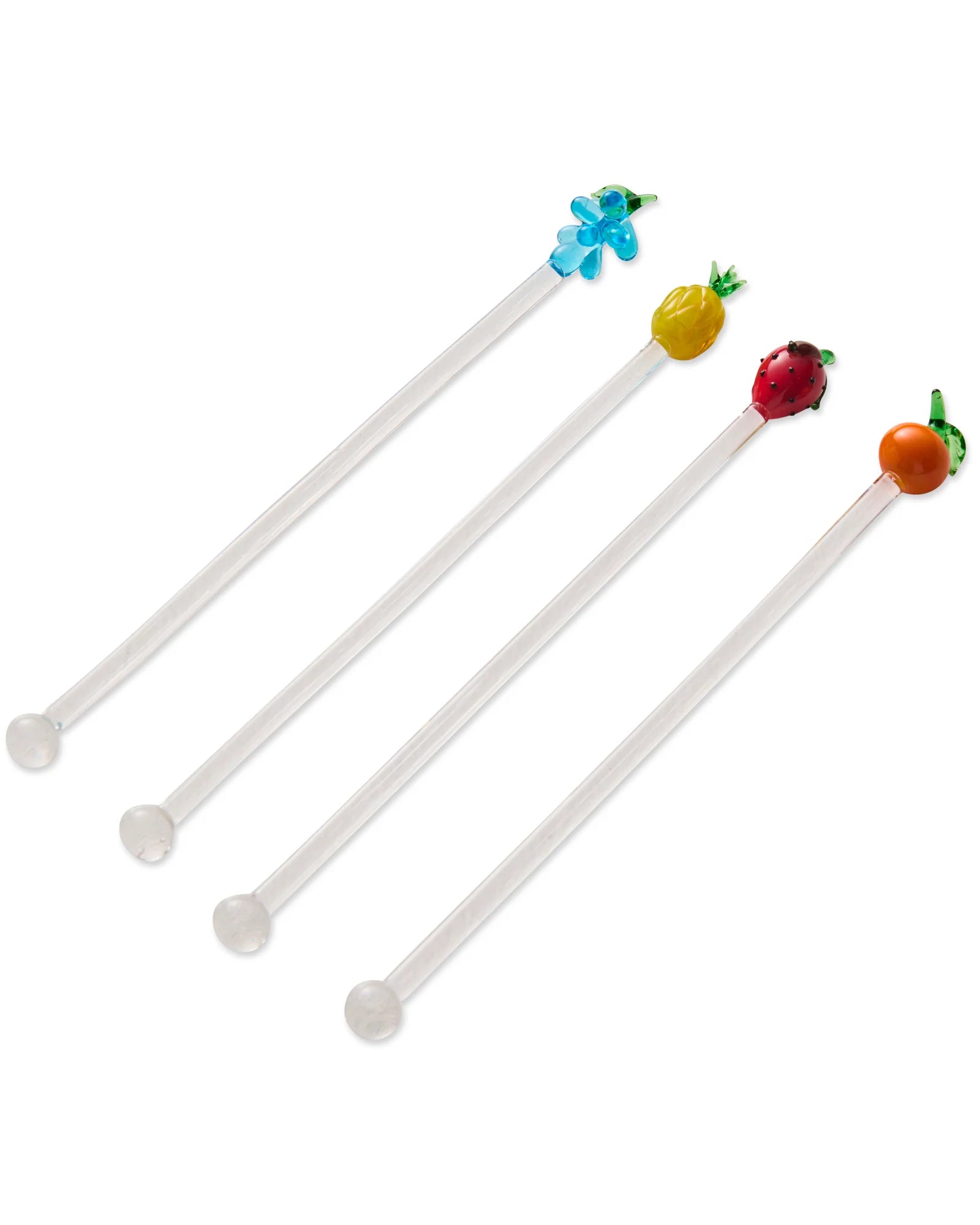 KIP & CO - SWIZZLE STICKS 4P SET - TUTTI FRUTTI