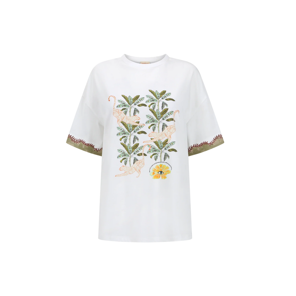 WANDERING FOLK - EYE OF THE JUNGLE TEE SHIRT - WHITE