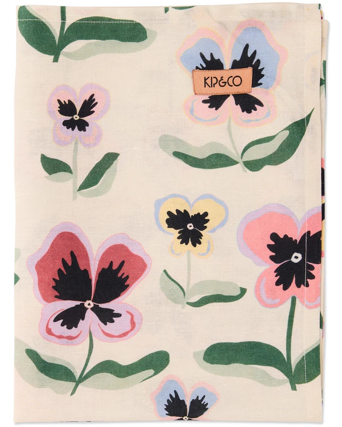 KIP & CO - TEA TOWEL - PRETTY PANSY