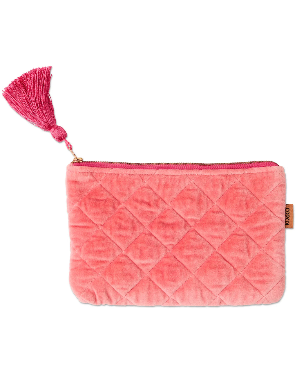 KIP & CO - VELVET COSMETICS PURSE - STRAWBERRY