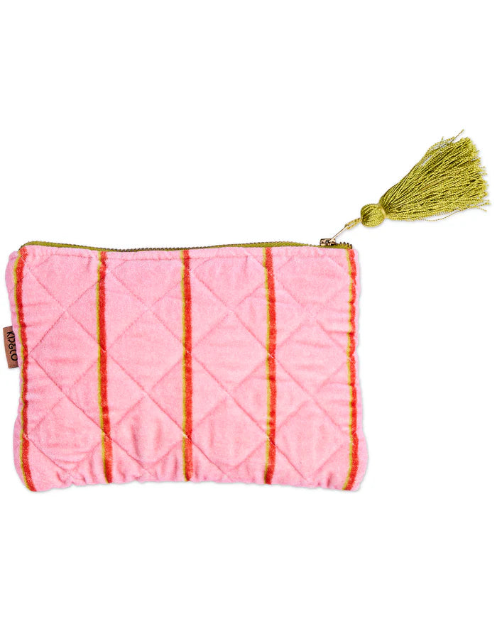 KIP & CO - VELVET COSMETIC PURSE - WATEGOS SOIREE STRIPE