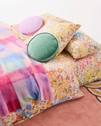 KIP & CO - VELVET PEA CUSHION - PISTACHIO