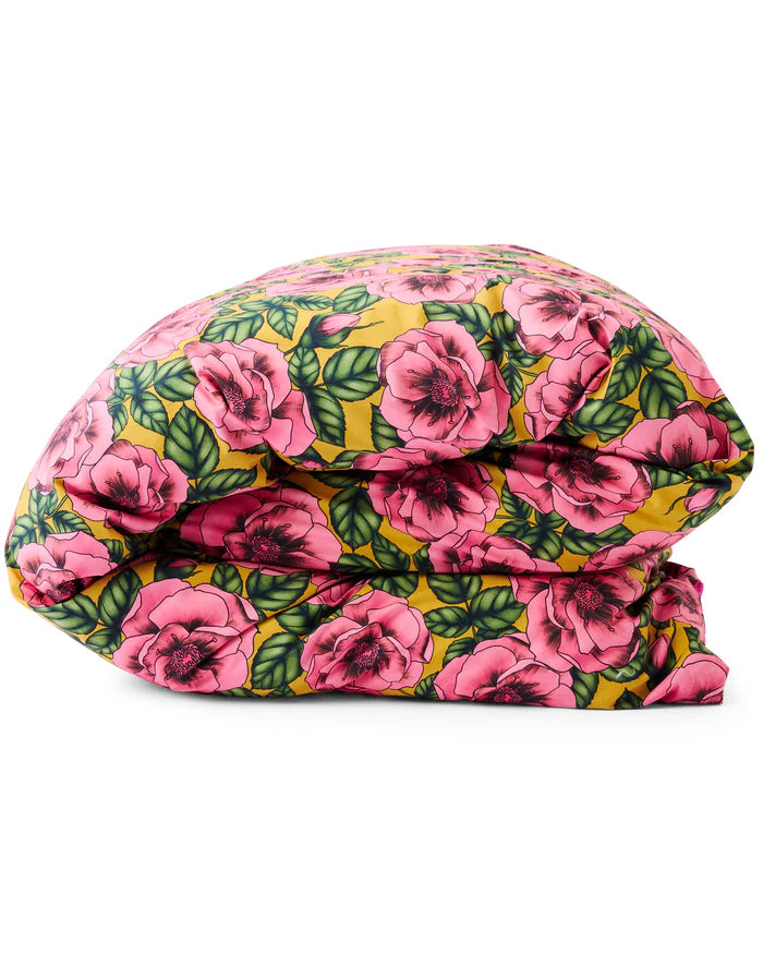 KIP & CO - GOLDEN PEONY ORGANIC COTTON QUILT COVER