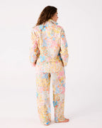 KIP & CO - FOREVER FLORAL BUTTER ADULT ORGANIC COTTON LONG SLEEVE SHIRT & PANT PYJAMA SET