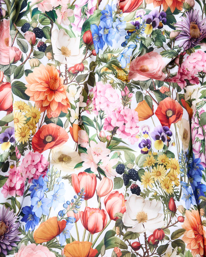 KIP & CO - ORGANIC COTTON FITTED SHEET - COTTAGE GARDEN