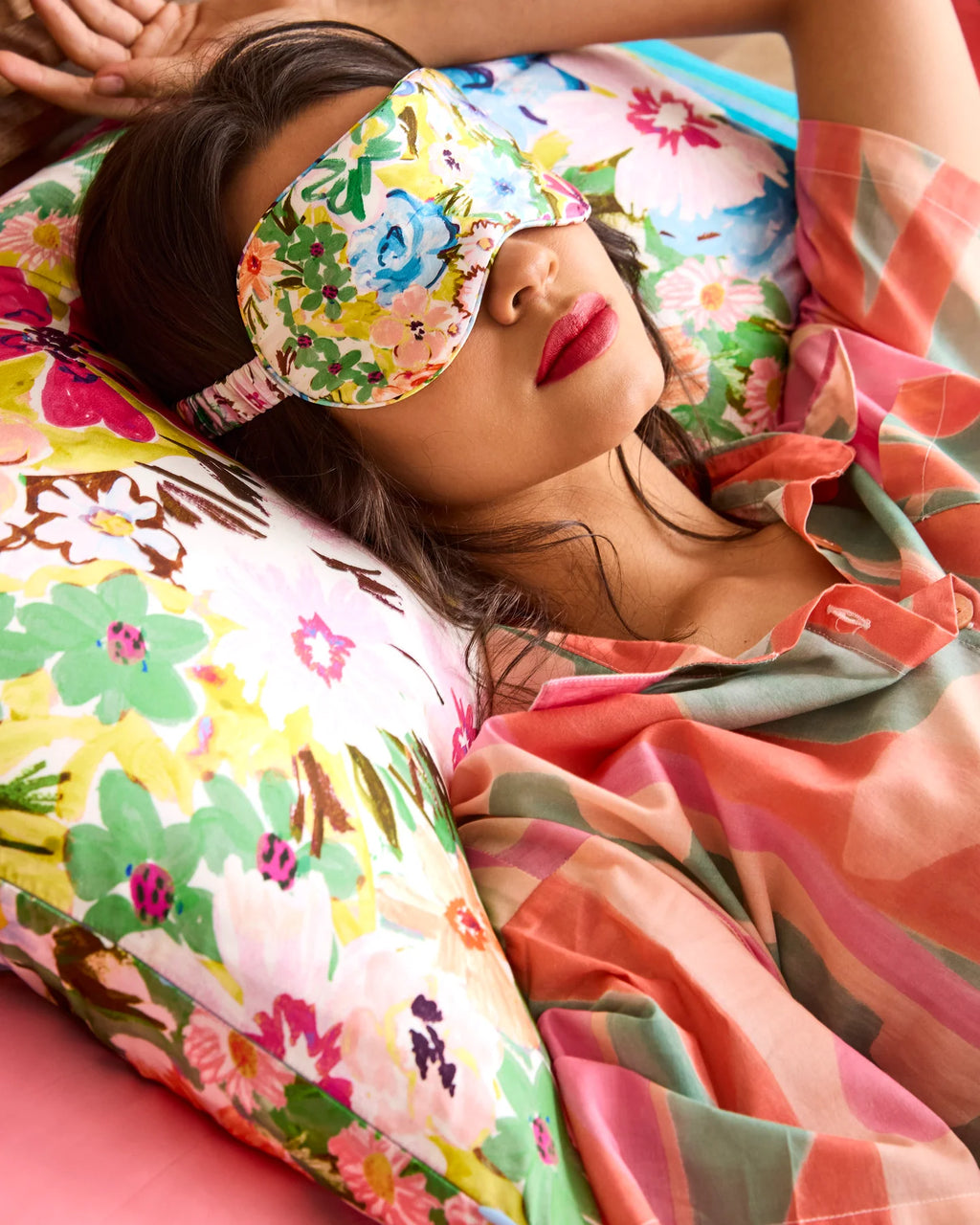 KIP & CO - SILK EYE MASK - ALFRESCO