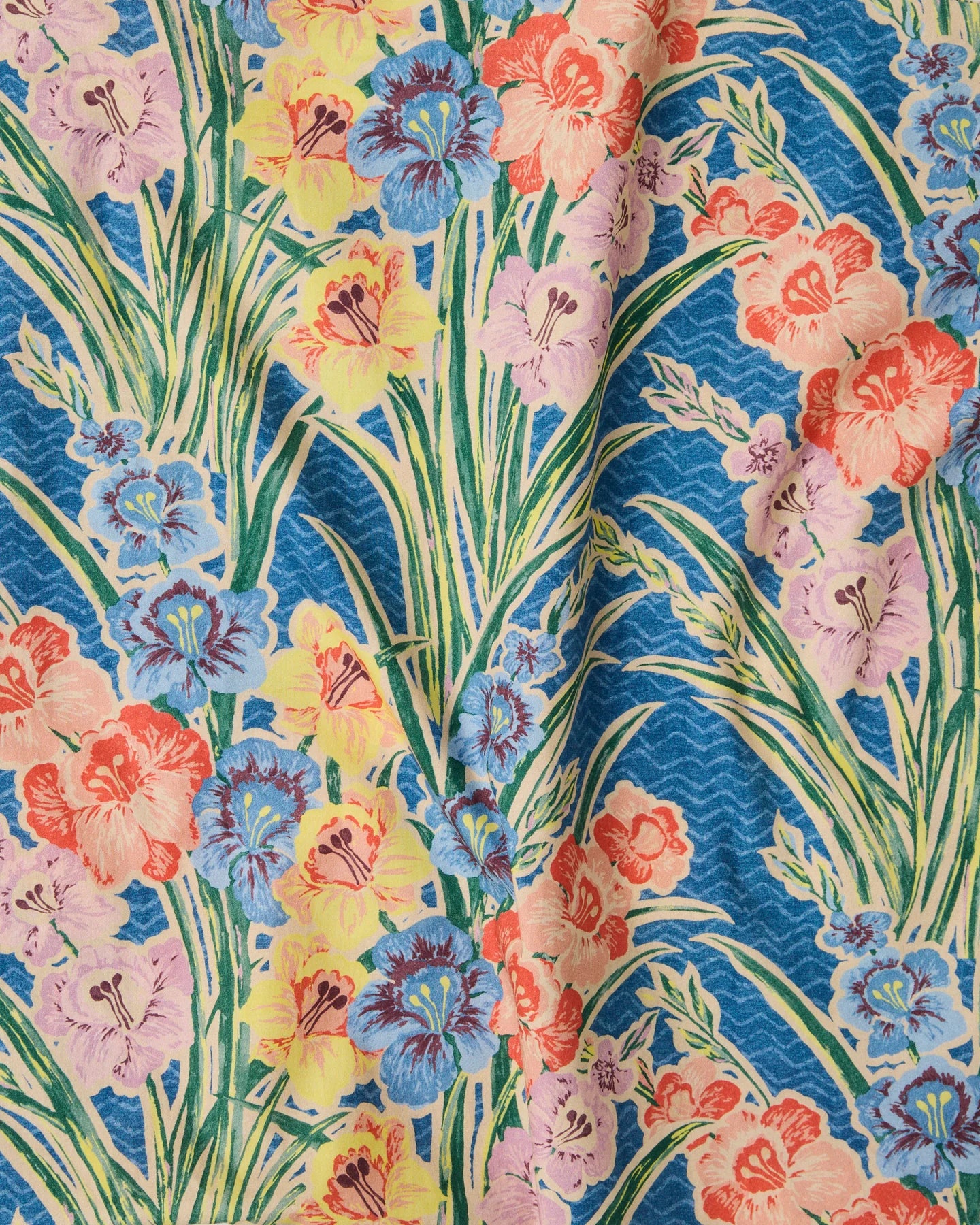 KIP & CO x ANNA SPIRO - ORGANIC COTTON FLAT QUEEN SHEET - GLADIOLUS