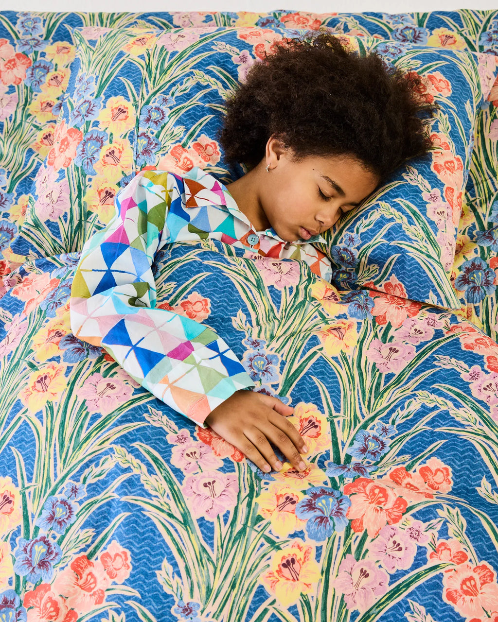 KIP & CO x ANNA SPIRO - ORGANIC COTTON 2P STD PILLOWCASE SET - GLADIOLUS