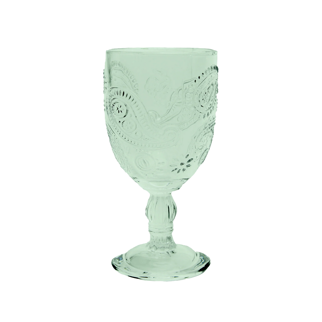 WANDERING FOLK - PEPPERMINT GOBLET GLASS (SET OF 2)