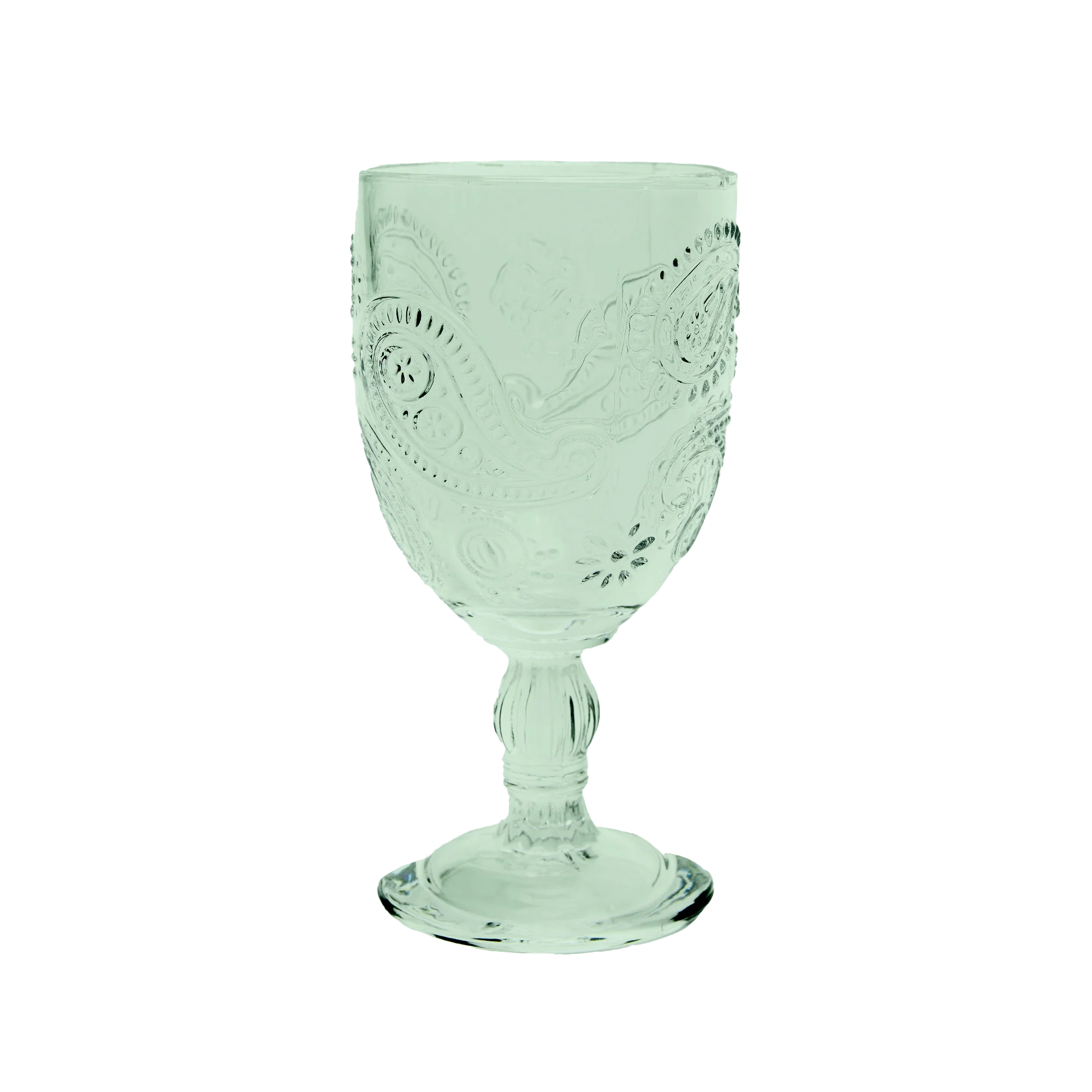WANDERING FOLK - PEPPERMINT GOBLET GLASS (SET OF 2)