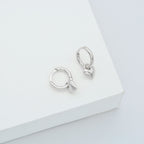 LINDA TAHIJA - AMORE CLASSIC HUGGIE EARRINGS - STERLING SILVER