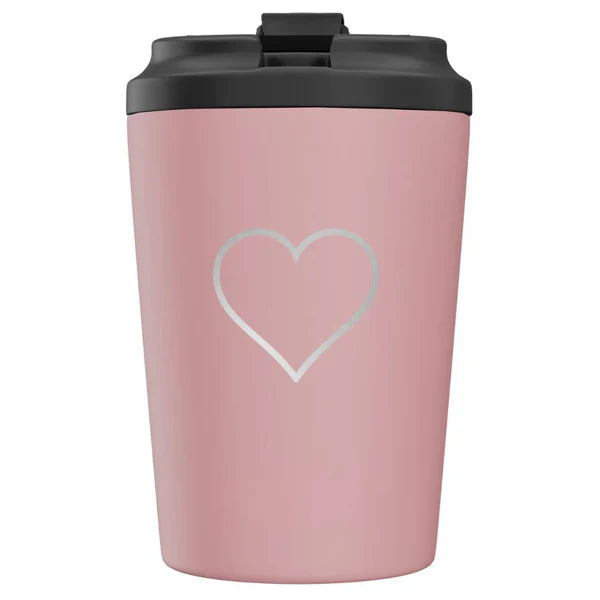 MADE BY FRESSKO - CAMINO REUSABLE  COFFEE CUP 340ML/12OZ - HEART FLOSS - CERAMIC INTERIOR