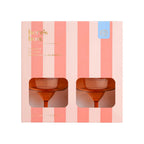 HERE'S HOW - THE RUE MARGARITA ACRYLIC GLASS SET OF 4 - ORANGE