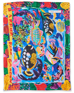 KIP & CO X KEN DONE - BARRIER REEF GARDEN LINEN TEA TOWEL