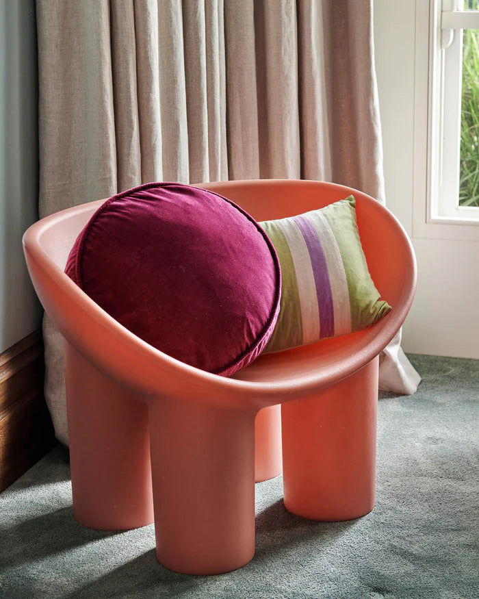 KIP & CO - VELVET PEA CUSHION - ANEMONE