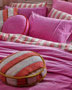 KIP & CO - VELVET PEA CUSHION - PINK AMBITION