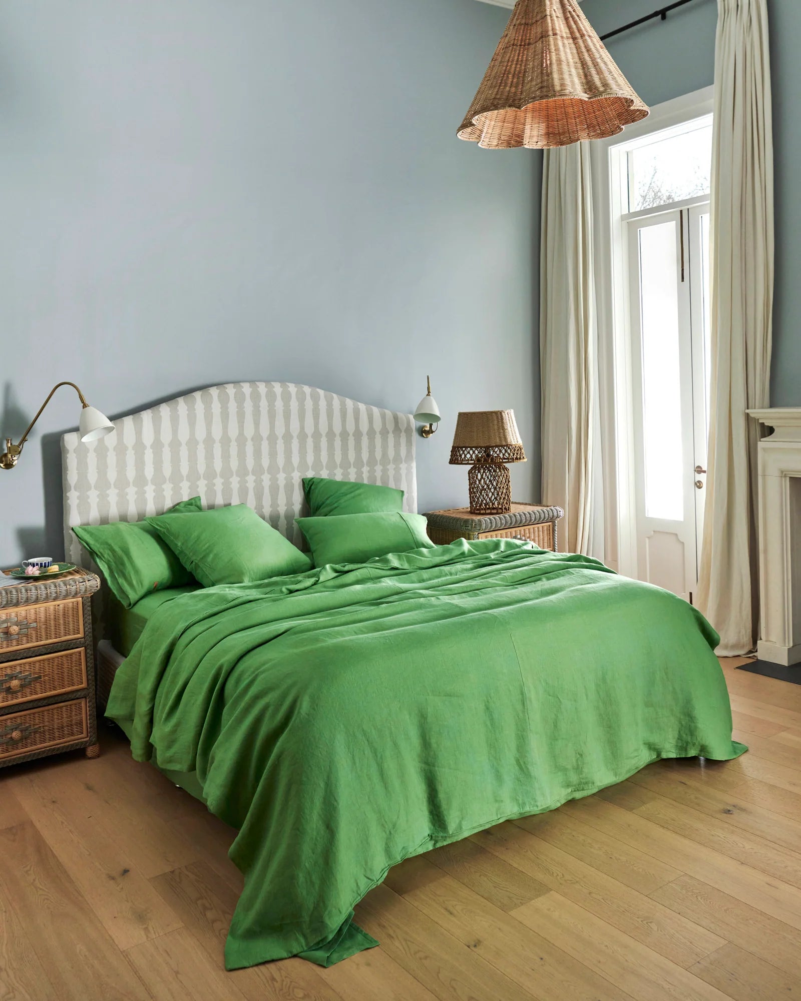 KIP & CO - LINEN PILLOWCASE 2P STD SET - GREEN TEA