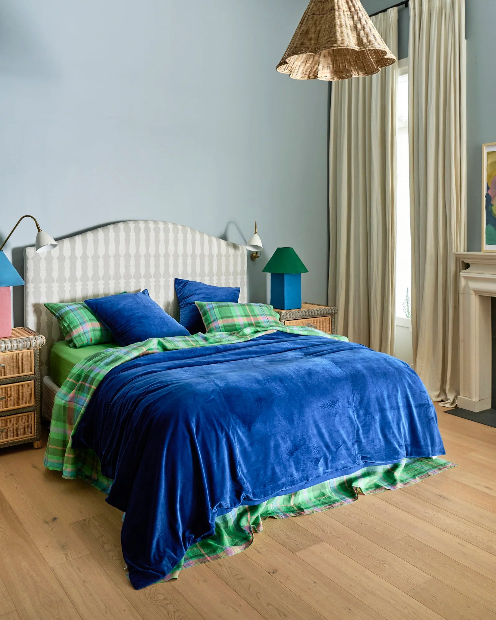 KIP & CO - LINEN FITTED SHEET - GREEN TEA