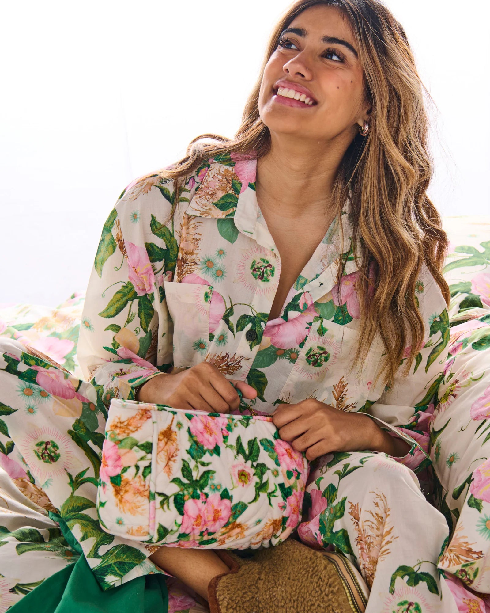 KIP & CO - ORGANIC COTTON LONG SLEEVE PYJAMA TOP & PANT SET - SUNDAY STROLL