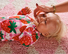 Load image into Gallery viewer, KIP &amp; CO - ORGANIC LONG SLEEVE ZIP ROMPER - STRAWBERRY JAM
