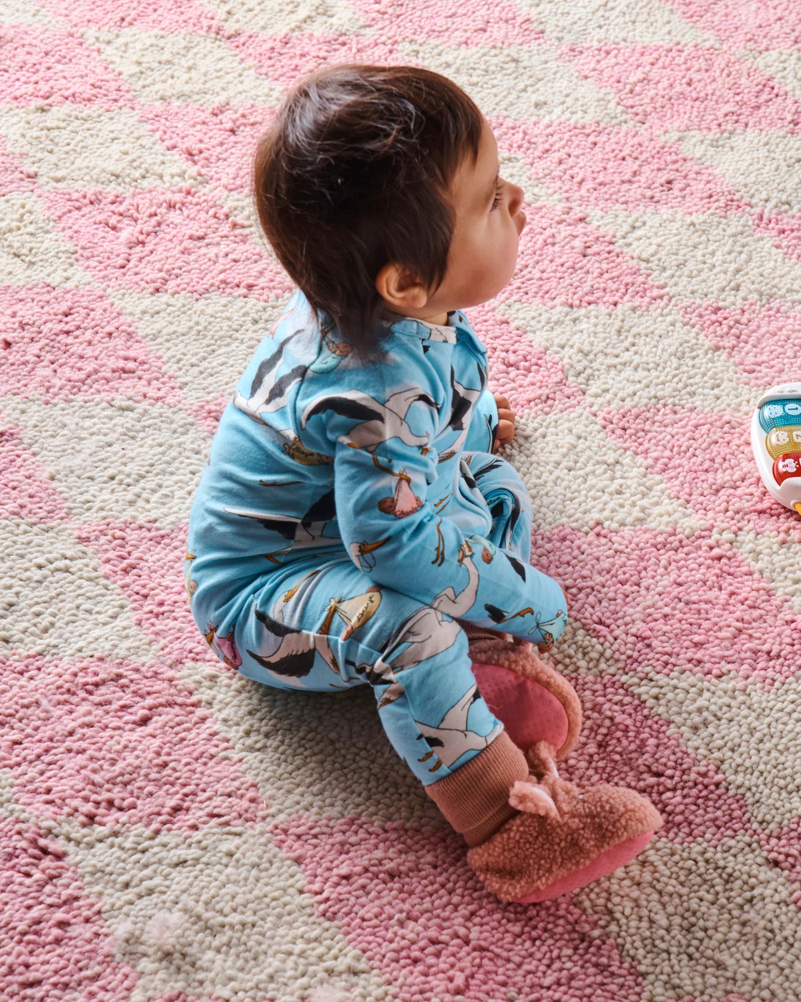 KIP & CO - ORGANIC LONG SLEEVE ZIP ROMPER - SPECIAL DELIVERY