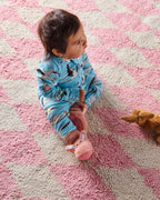 KIP & CO - ORGANIC LONG SLEEVE ZIP ROMPER - SPECIAL DELIVERY