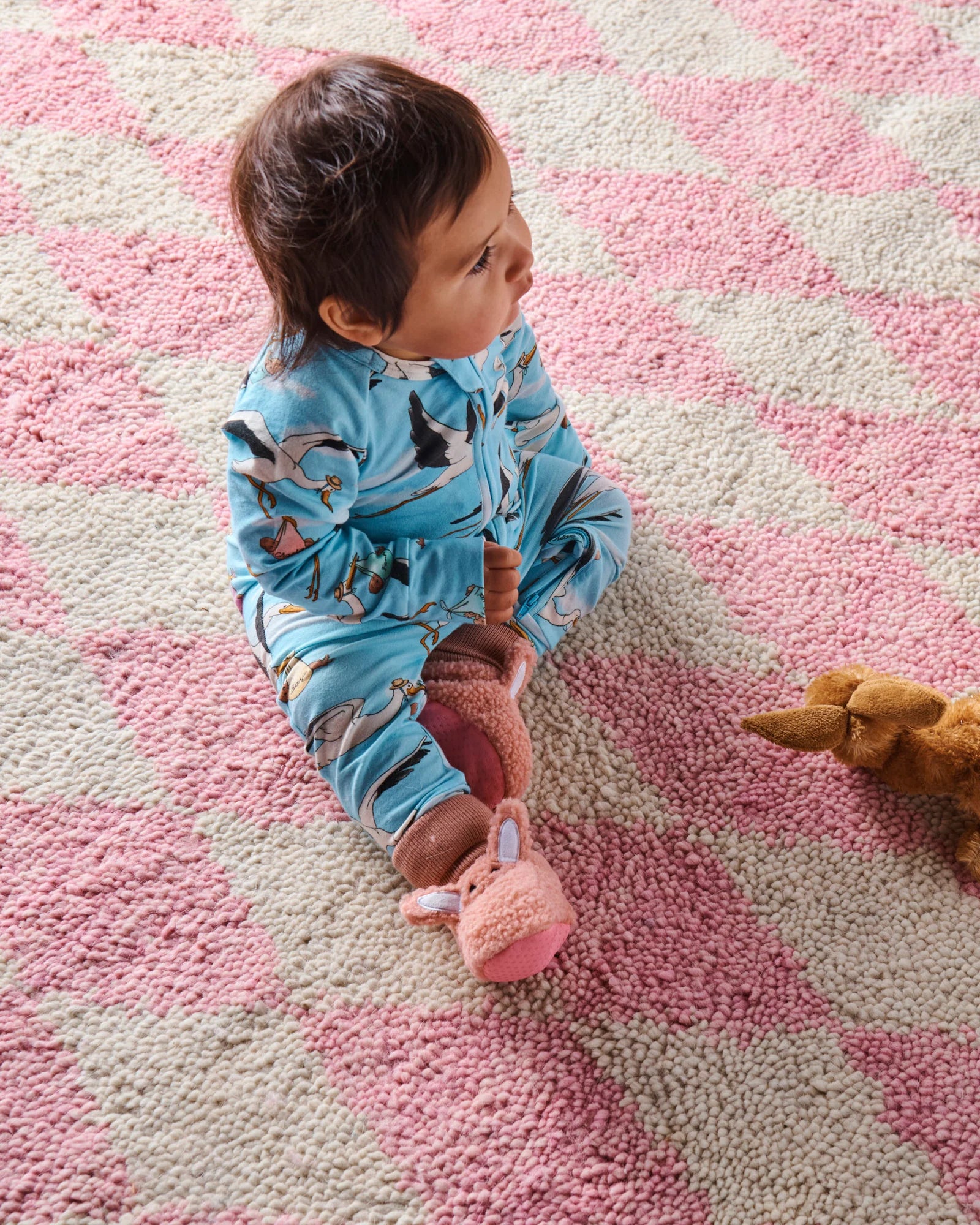 KIP & CO - ORGANIC LONG SLEEVE ZIP ROMPER - SPECIAL DELIVERY