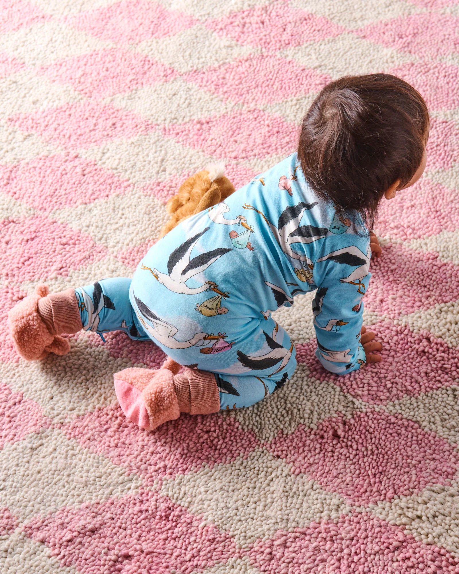 KIP & CO - ORGANIC LONG SLEEVE ZIP ROMPER - SPECIAL DELIVERY