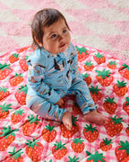 KIP & CO - ORGANIC LONG SLEEVE ZIP ROMPER - SPECIAL DELIVERY