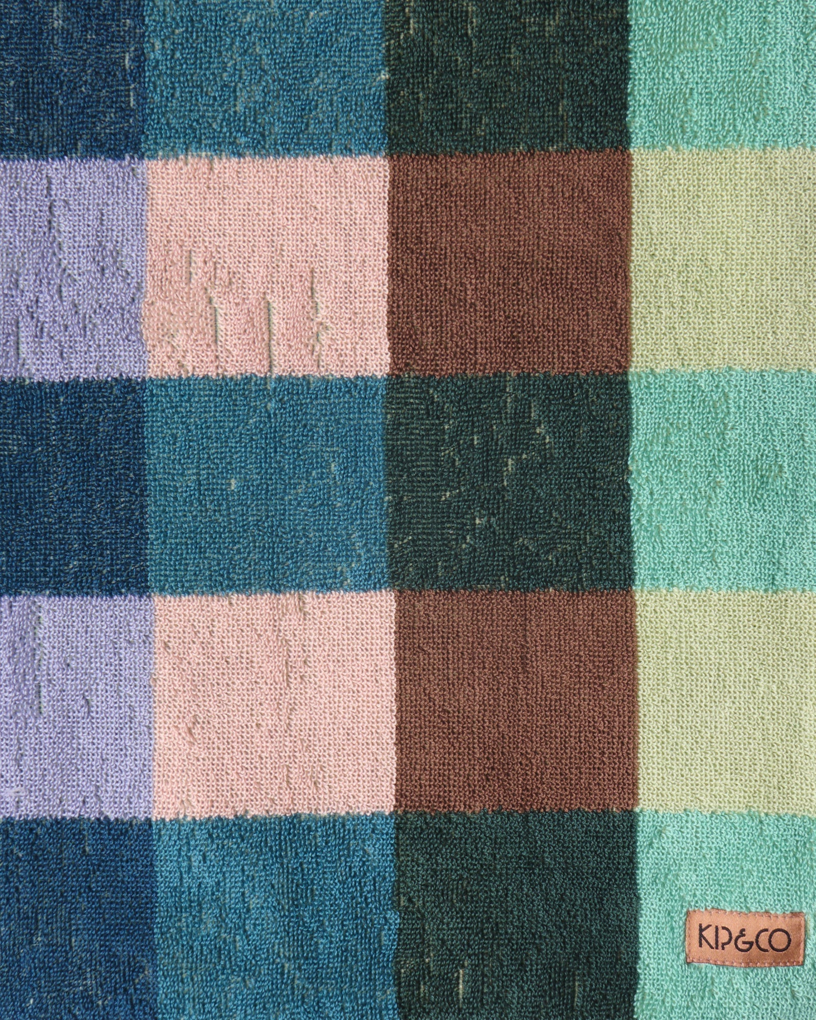 KIP & CO - TERRY FACE WASHER - WOODLAND TARTAN