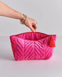KIP & CO - VELVET TOILETRY BAG - ME AND YOU