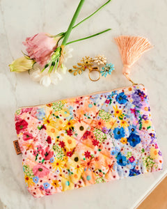 KIP & CO - VELVET COSMETIC PURSE - POSIE LANE