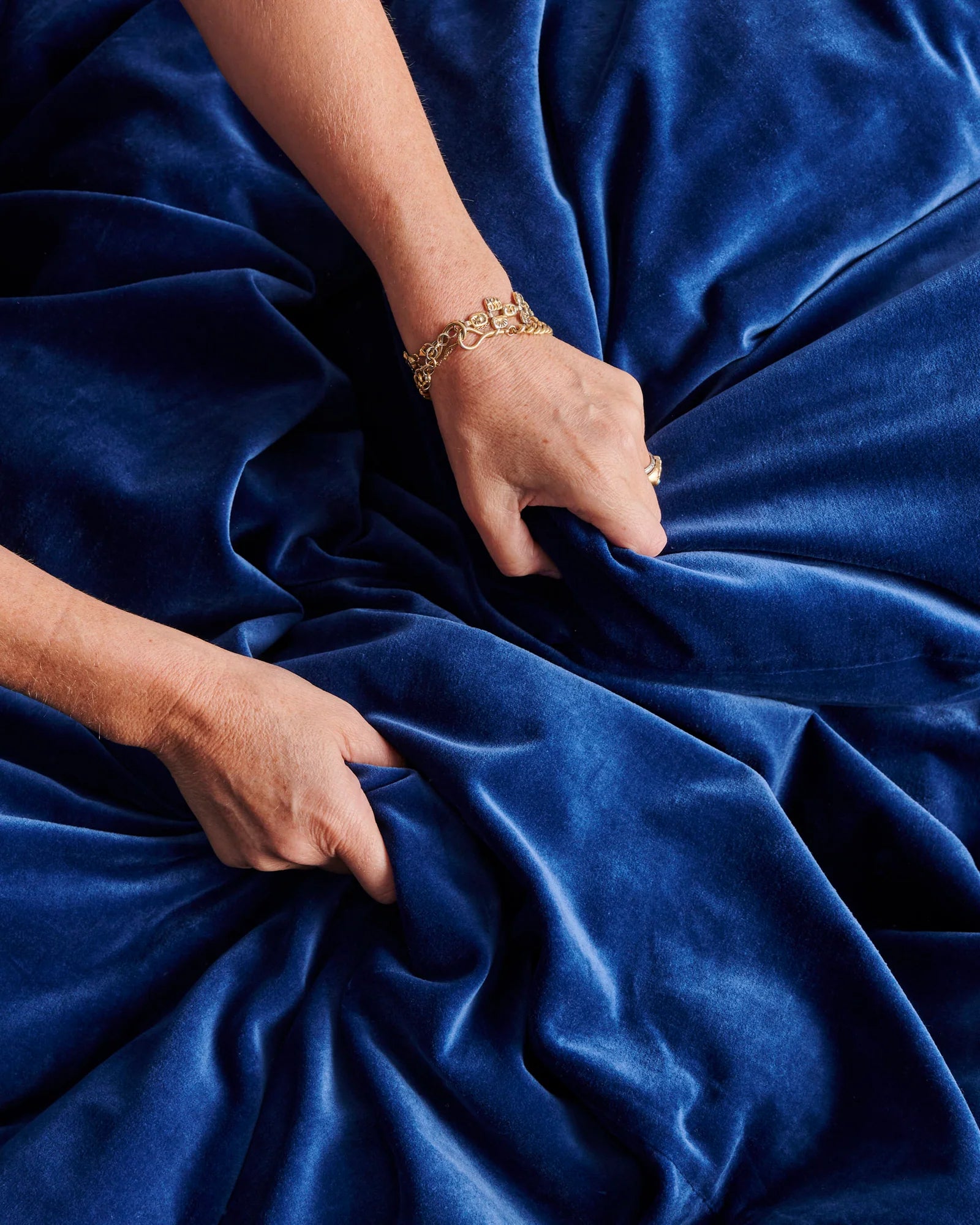 KIP & CO - VELVET QUILT COVER - OCEAN