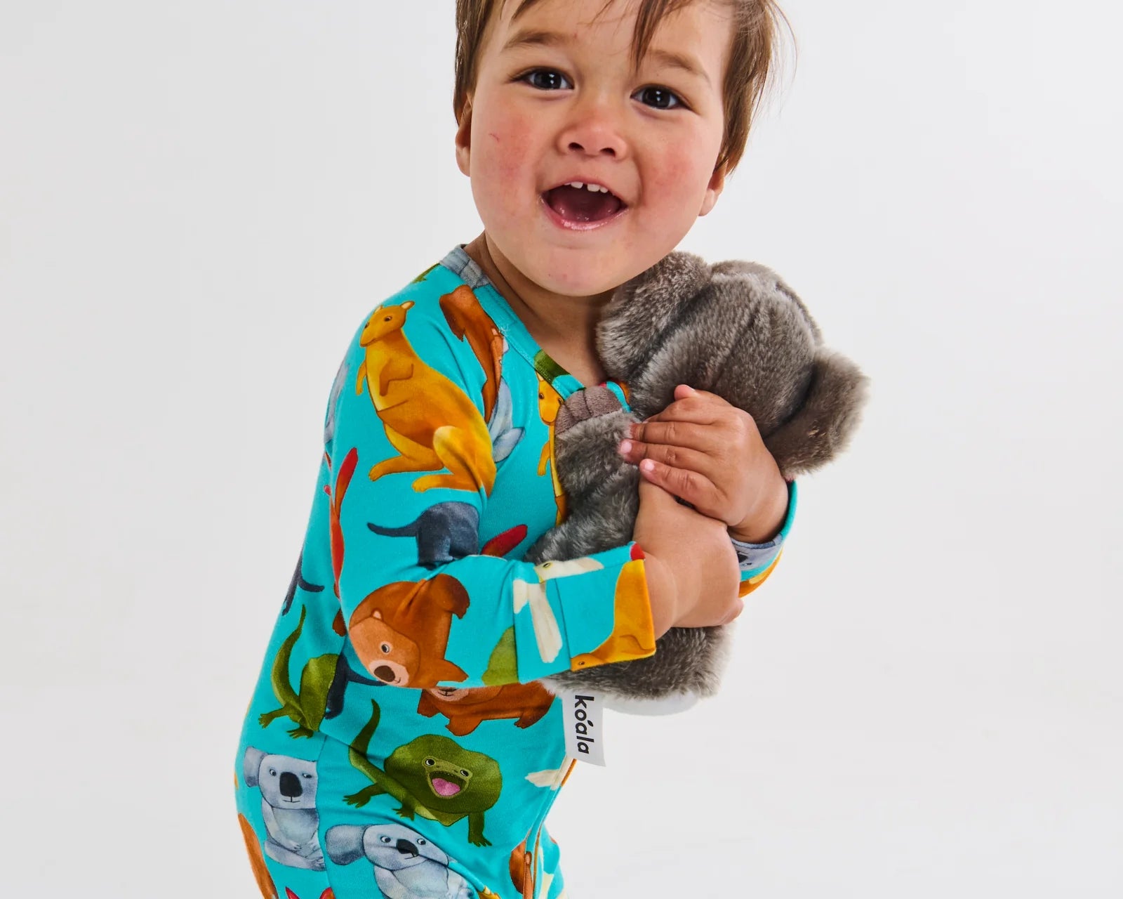 KIP & CO - ORGANIC LONG SLEEVE ZIP ROMPER - HOME AMONG THE GUM TREES