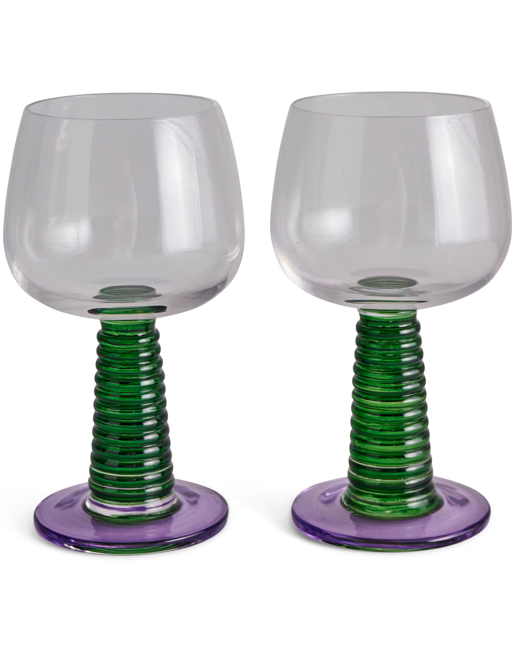 KIP & CO - STALK WINE GLASS 2P SET - GARDEN PARTY