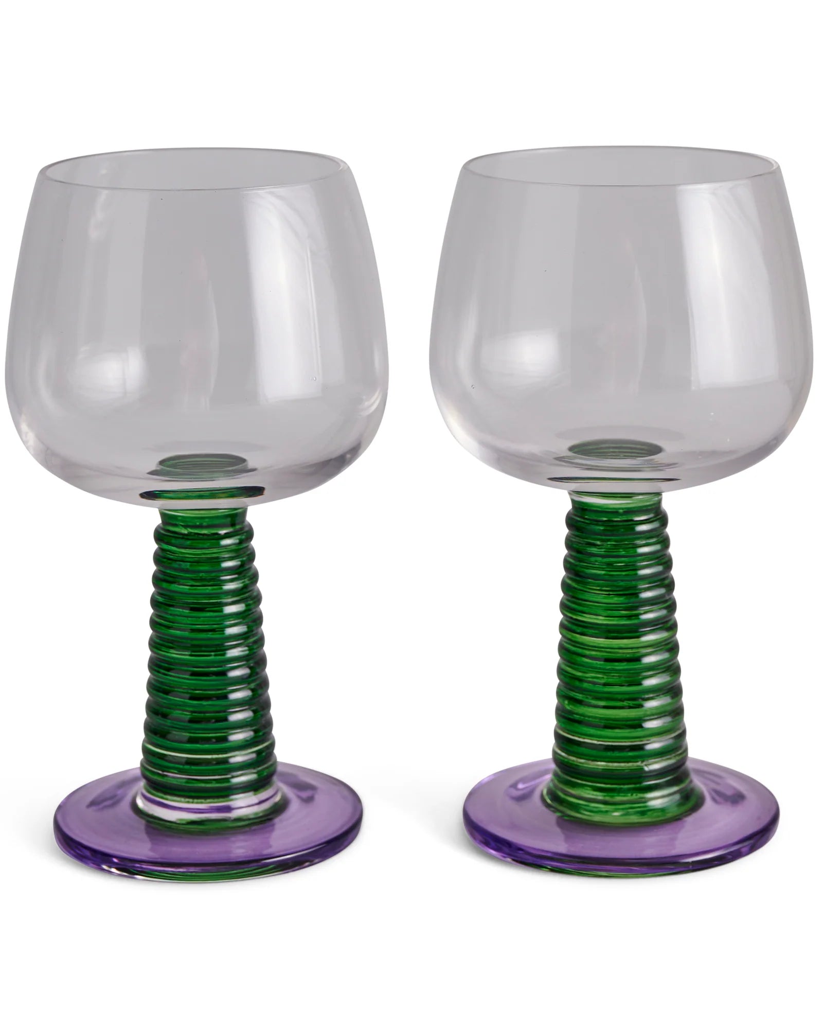 KIP & CO - STALK WINE GLASS 2P SET - GARDEN PARTY