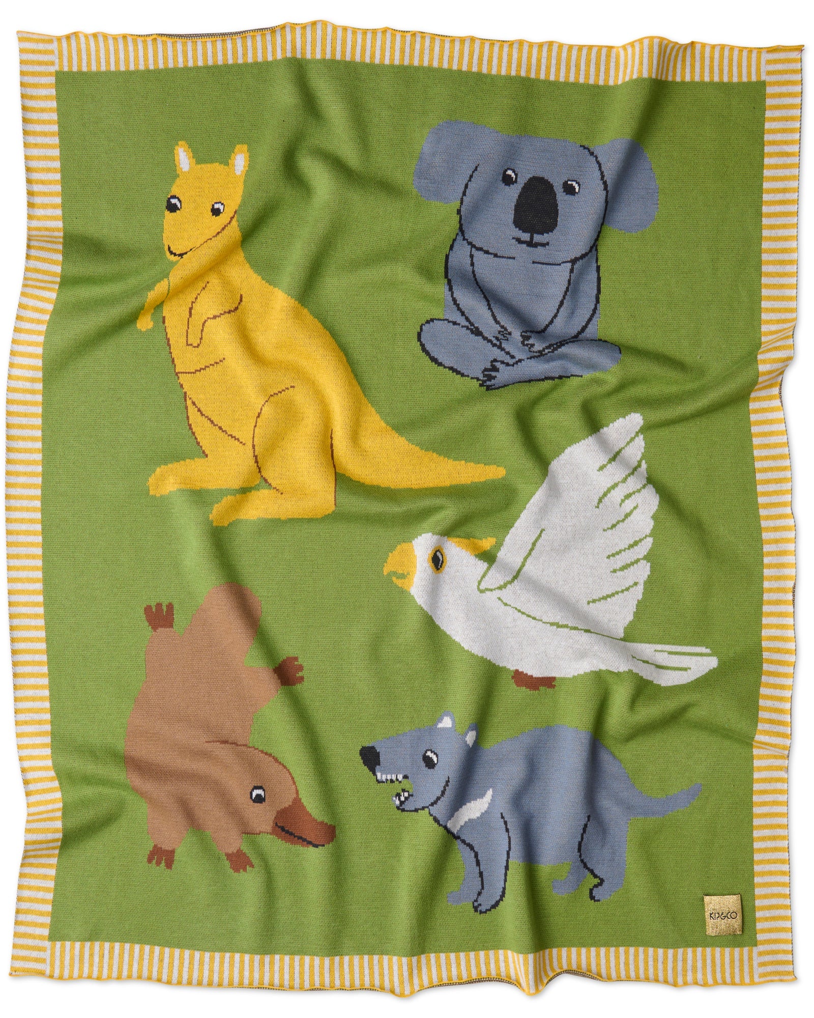KIP & CO - COTTON KNITTED BLANKET - HOME AMONG THE GUM TREES