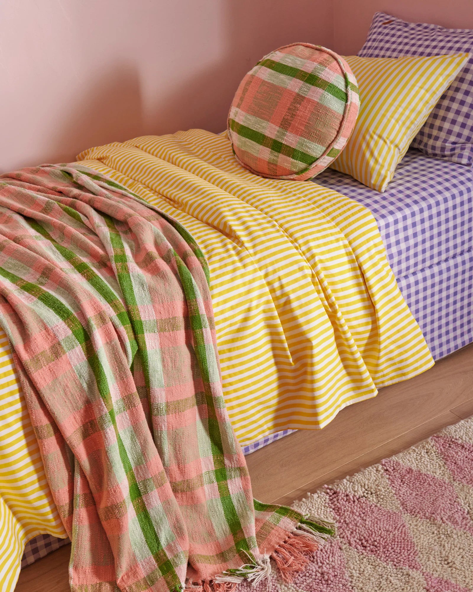 KIP & CO - WOVEN THROW - PISTACHIO TARTAN