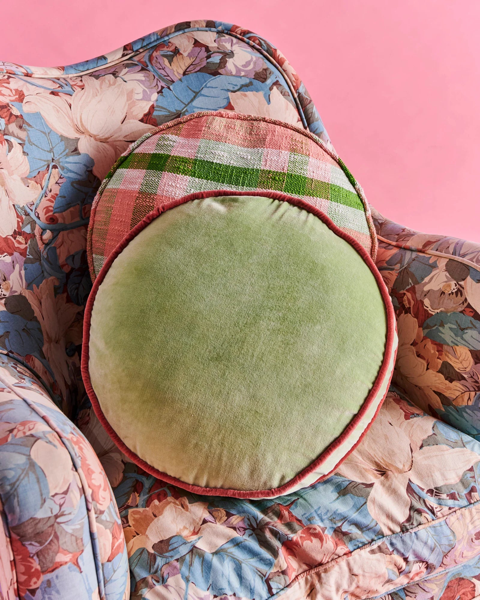 KIP & CO - VELVET PEA CUSHION - MINTED