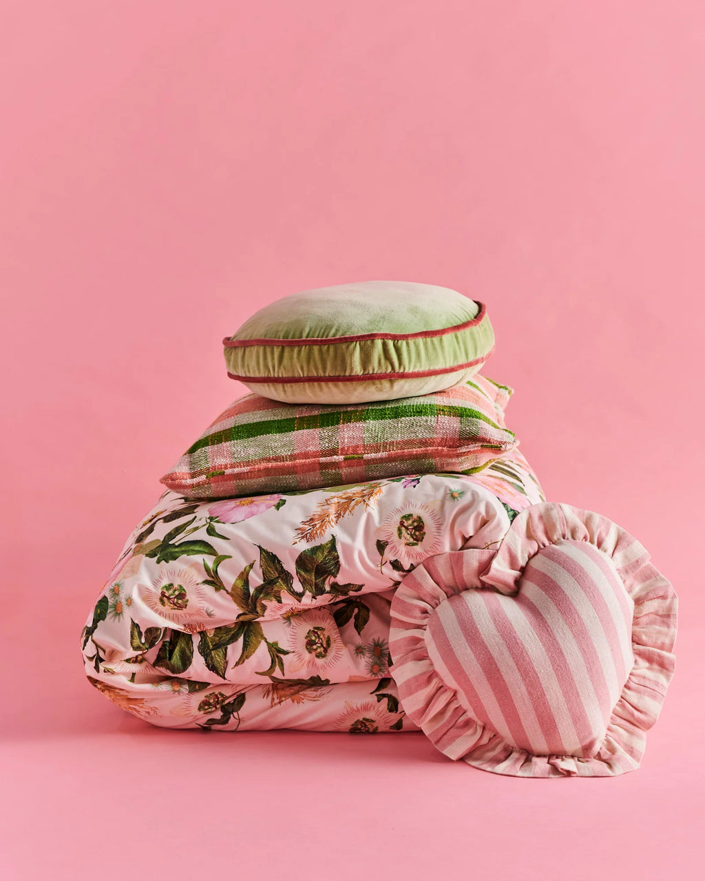 KIP & CO - VELVET PEA CUSHION - MINTED