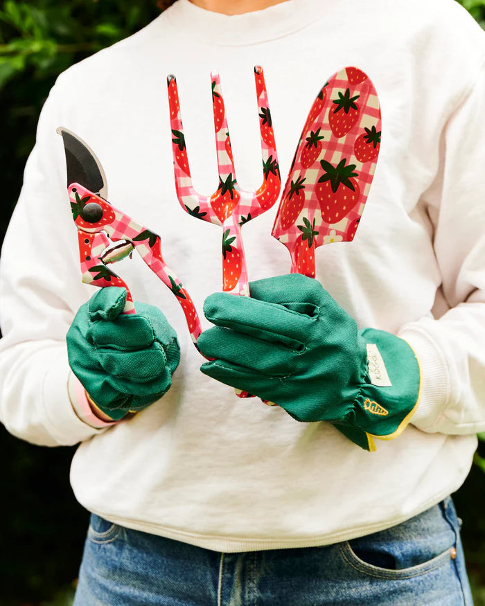 KIP & CO - STRAWBERRY JAM GARDEN SECATEURS AND GLOVES SET