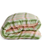 KIP & CO - LINEN QUILT COVER - PISTACHIO TARTAN