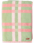 KIP & CO - TERRY BATH TOWEL - PISTACHIO TARTAN