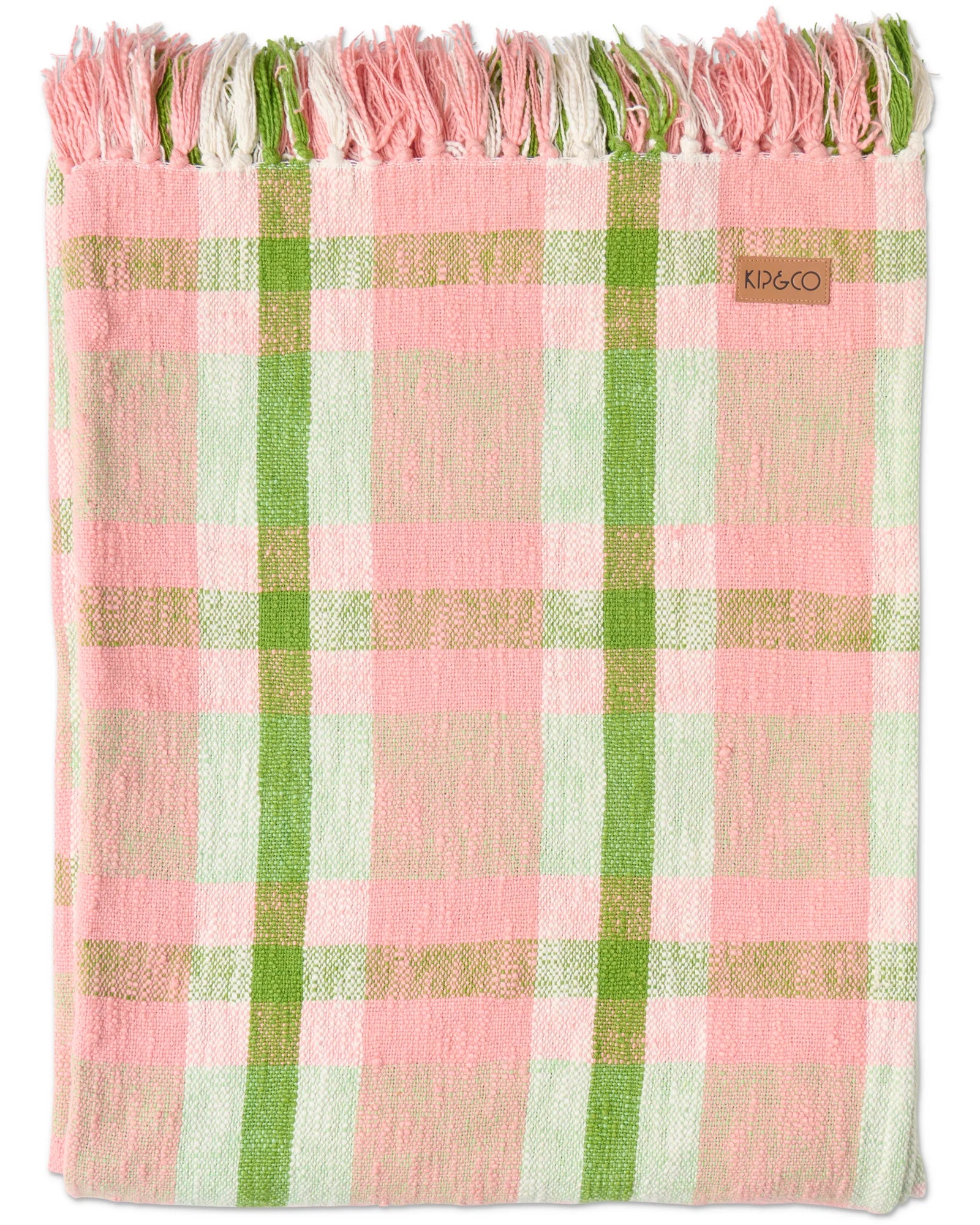 KIP & CO - WOVEN THROW - PISTACHIO TARTAN