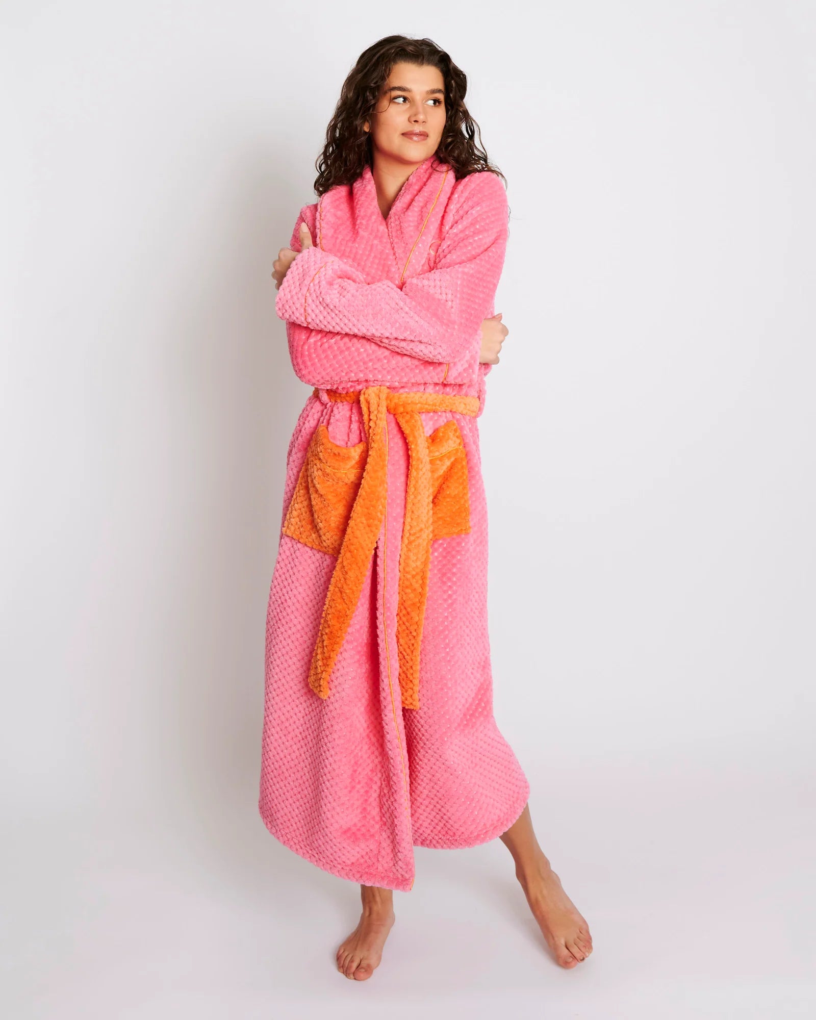 KIP & CO - COSY ROBE S/M - FLAMINGO
